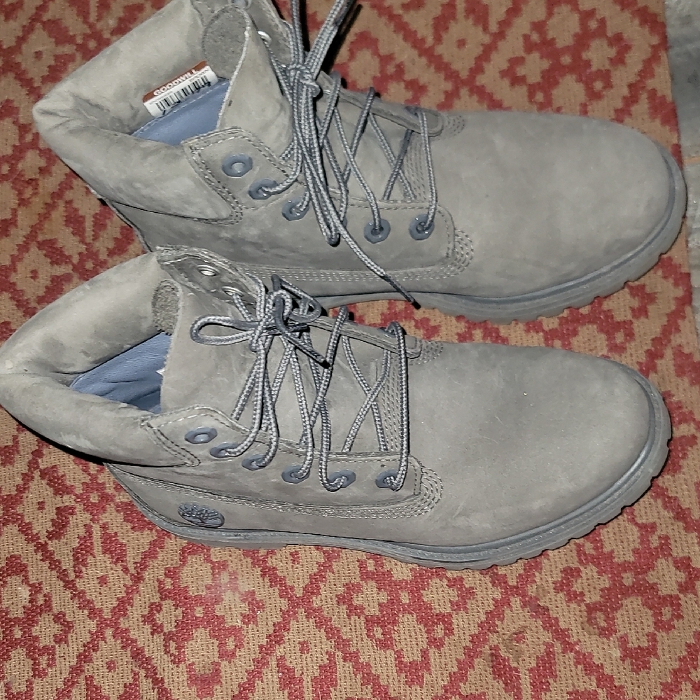 Timberland Gray Lace-Up Boots